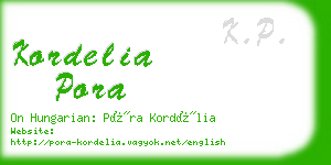 kordelia pora business card